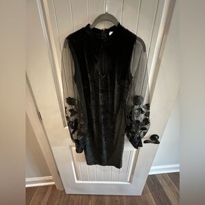VENUS black soft velvet dress !! NEW WITH TAGS